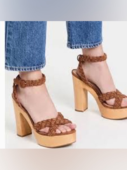 Veronica Beard Braided Platform Sandals - Brown/Tan